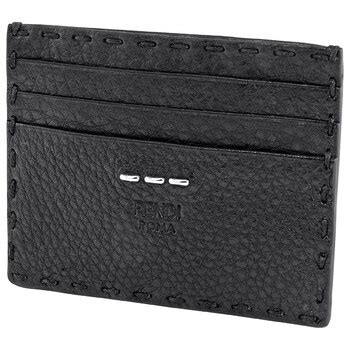 Fendi Men's Selleria Card Case in Black 7M0164